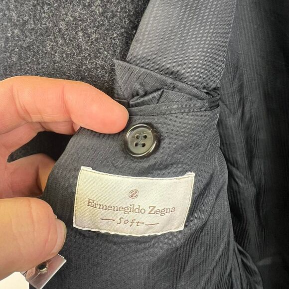 Ermenegildo Zegna Soft Wool Trench Coat Size M - Picture 5 of 8